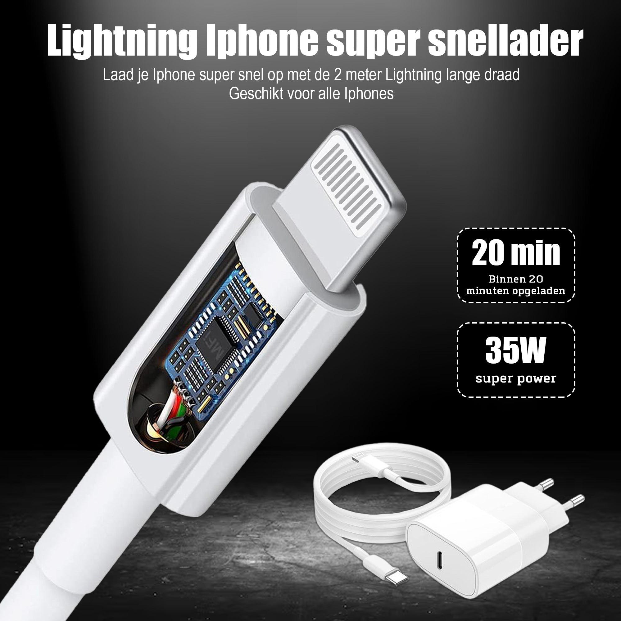 Golden Sound 35W Lightning Ladegerät passend für iPhone