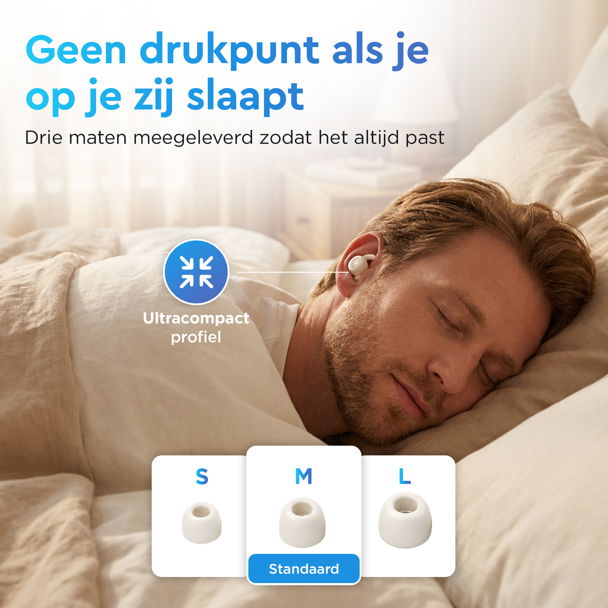 Slaap oordopjes Pro - Geavanceerde Noise Cancelling -40dB geluidsreductie