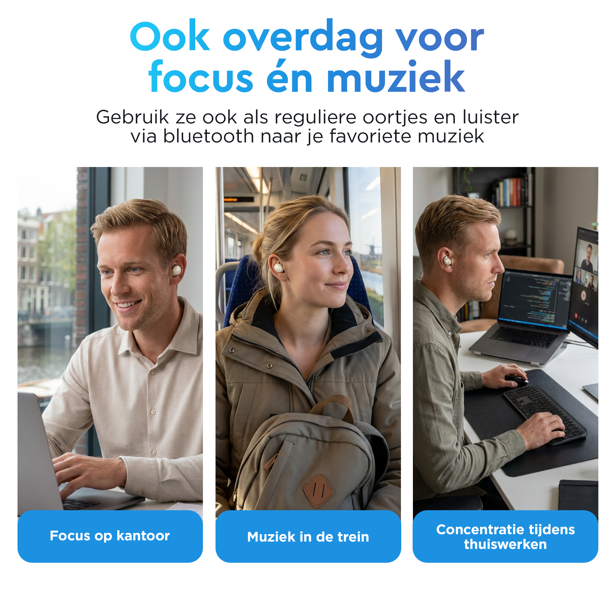 Slaap oordopjes Pro - Geavanceerde Noise Cancelling -40dB geluidsreductie