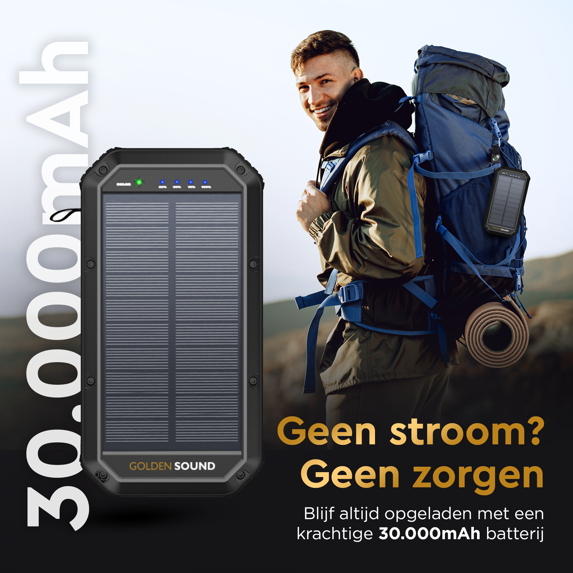 Solar Powerbank 30.000 mAh