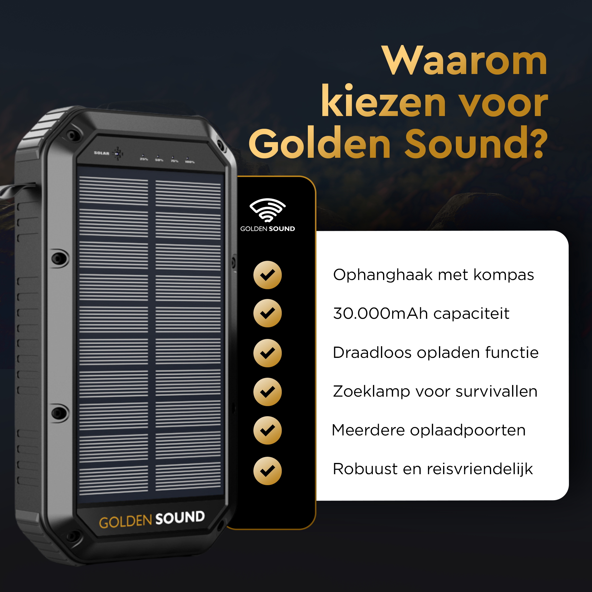 Solar Powerbank 30.000 mAh