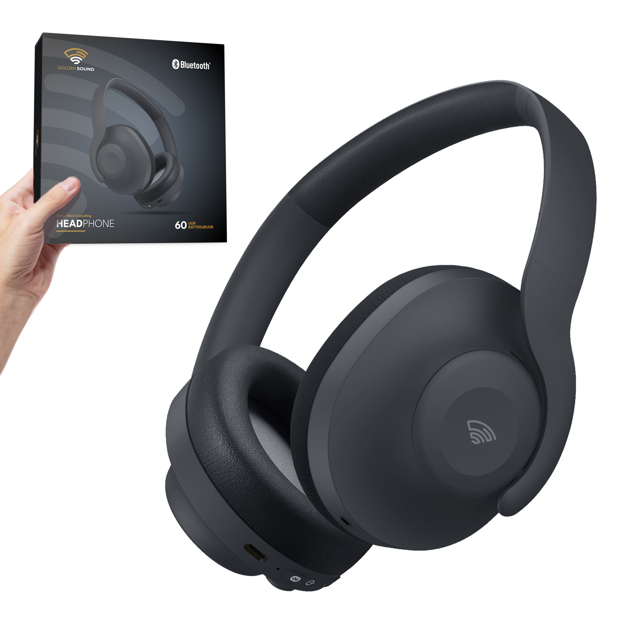 Golden Sound Over-Ear-Kopfhörer mit aktiver Geräuschunterdrückung