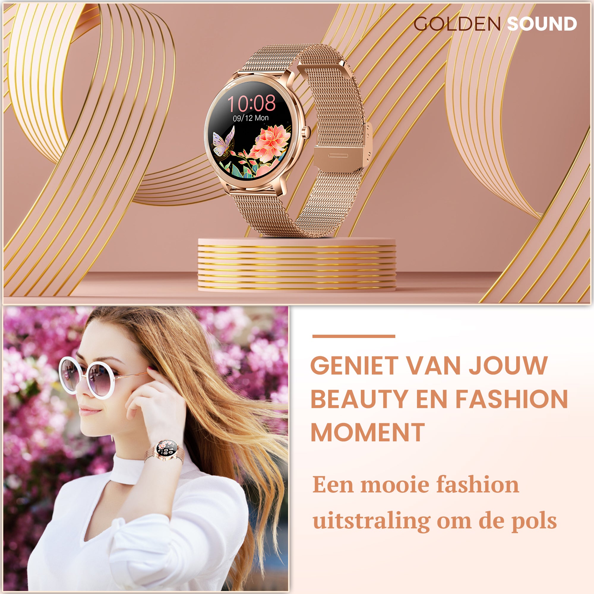 Golden Sound Smartwatch Dames