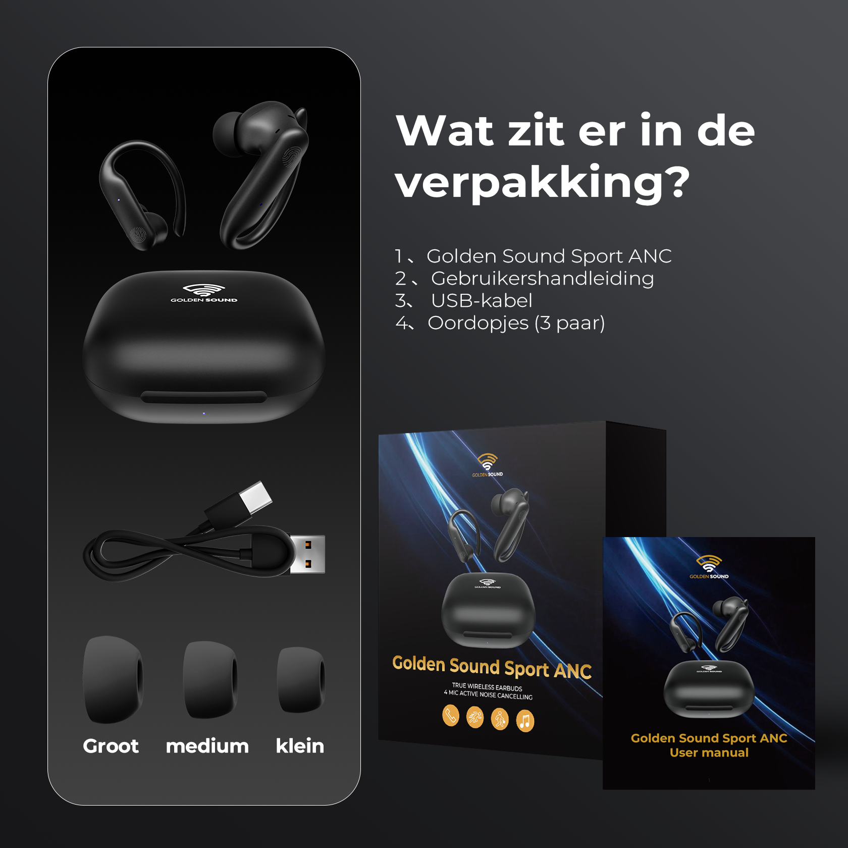 Sport oordopjes - Active Noise Cancelling