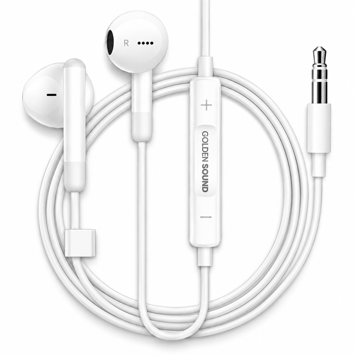 Oortjes met draad en microfoon - 3.5 mm jack aansluiting
