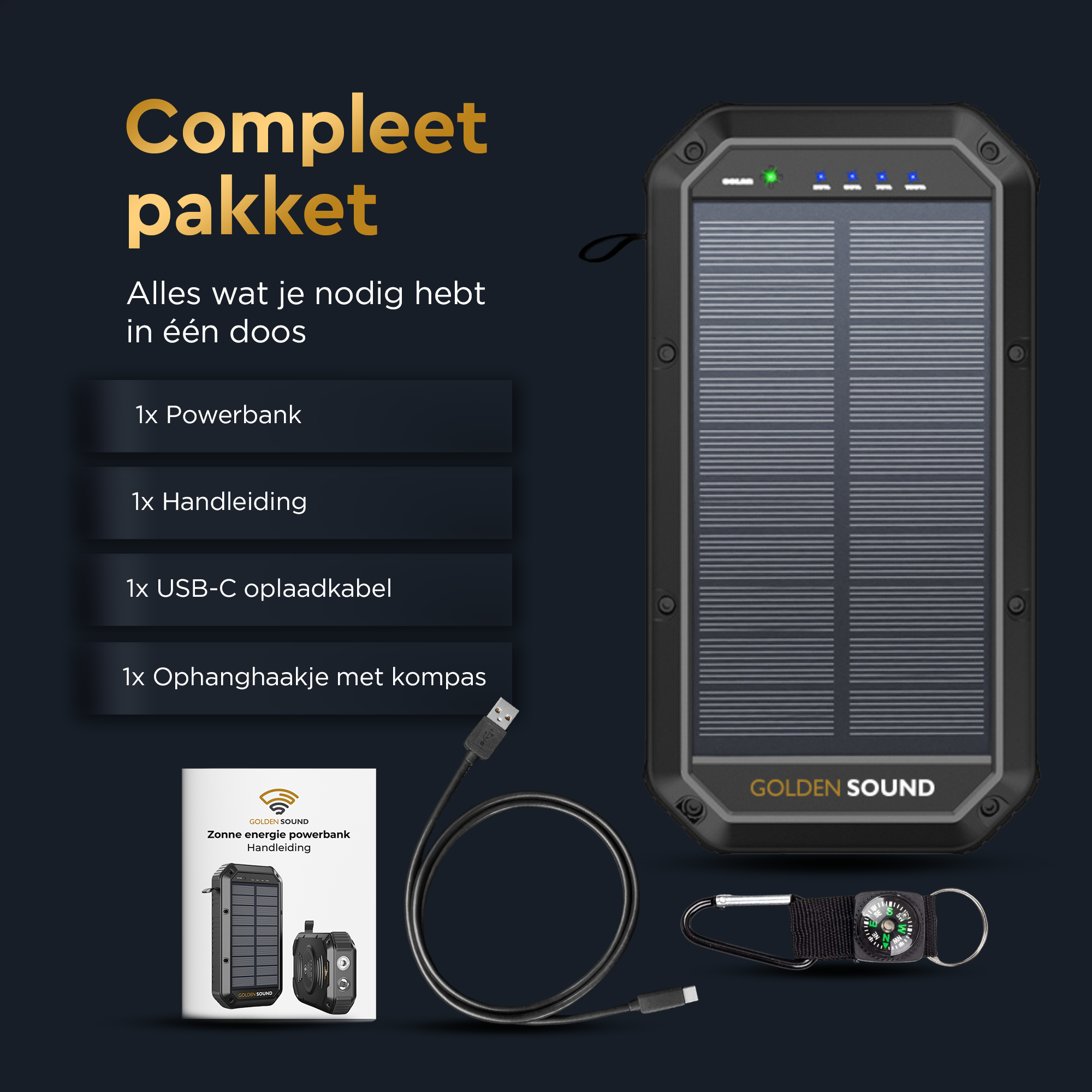 Solar Powerbank 30.000 mAh