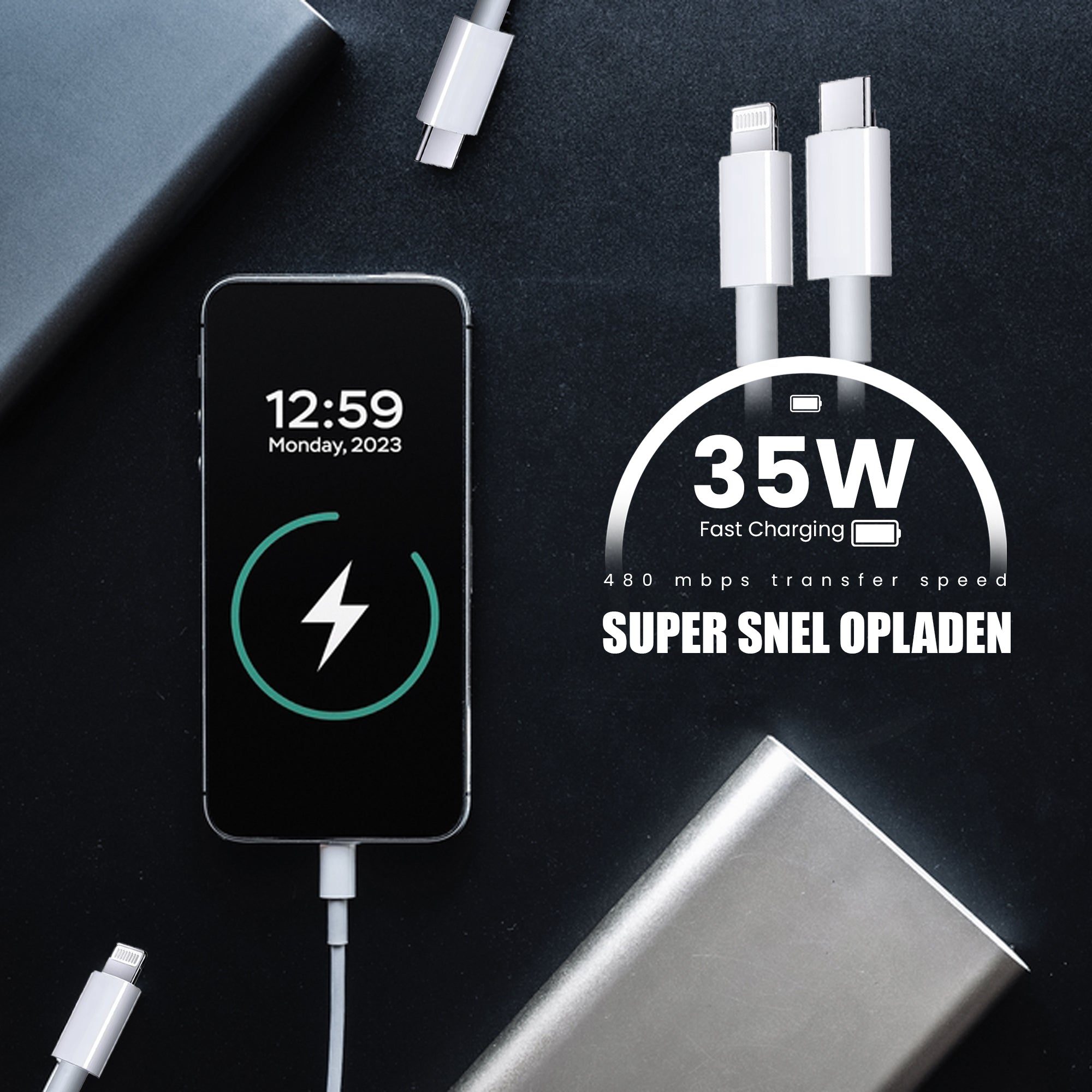 Golden Sound 35W Lightning oplader geschikt voor Iphone